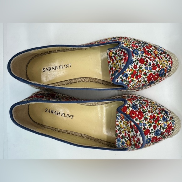 Sarah Flint Elena Floral Print Slip On Espadrille Loafers in EUC! Size 35‎ US 5 - Picture 9 of 13